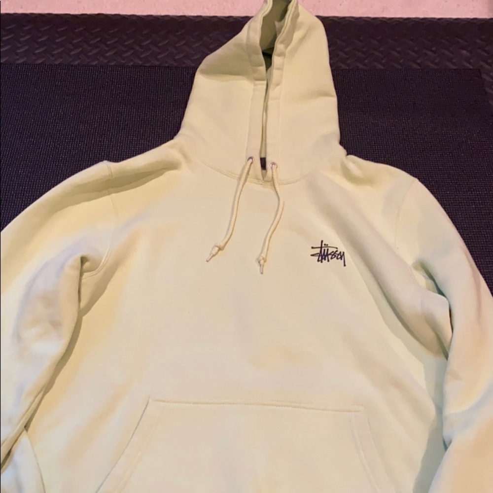 Men’s lime green Stussy hoodie